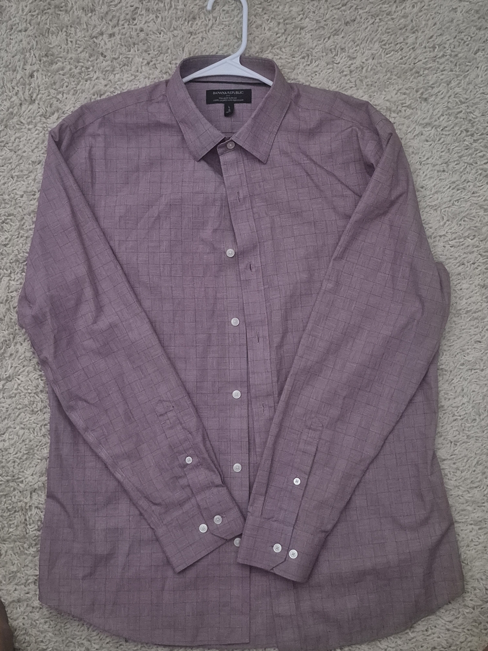 Banana Republic Men’s Long-Sleeve Button-Up Shirt - Mauve
